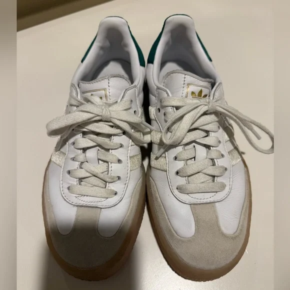 Adidas White and Green Samba Sambae Size 6 Women - Picture 2 of 9